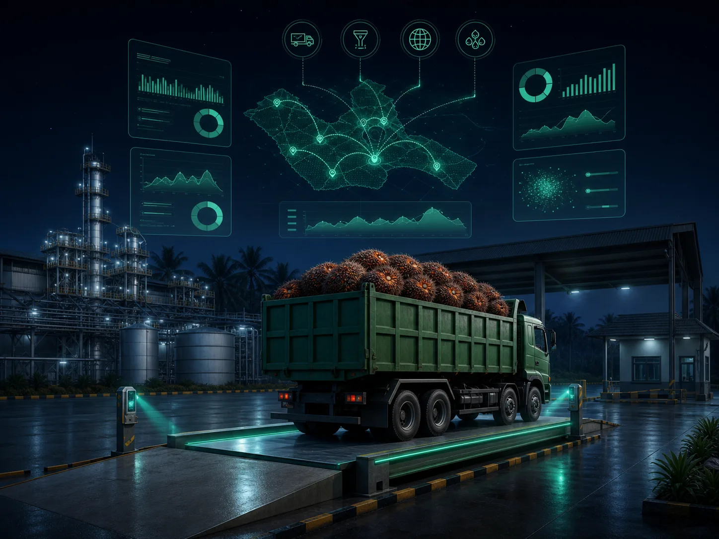 ERP Pabrik Kelapa Sawit (PKS) & Timbangan IoT