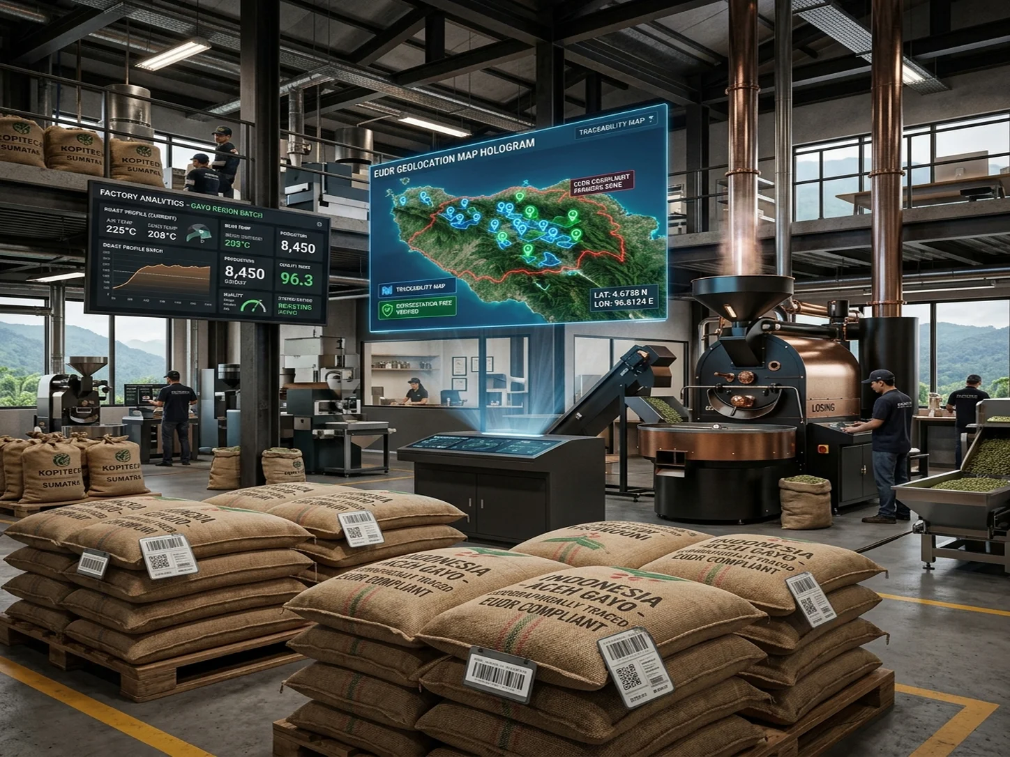 ERP Pabrik Pengolahan Kopi & Roastery Ekspor